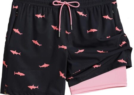 maamgic 2 in 1 Mens Swim Trunks 7 Inch Swim Shorts Swim Suits Board Shorts